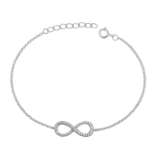 Silver Infinity CZ Bracelet