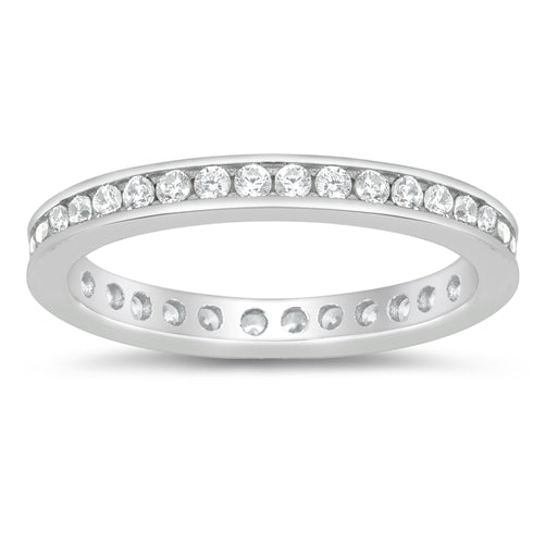 Silver CZ Eternity Ring