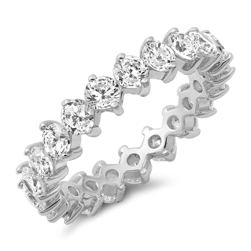 Silver CZ Eternity Ring