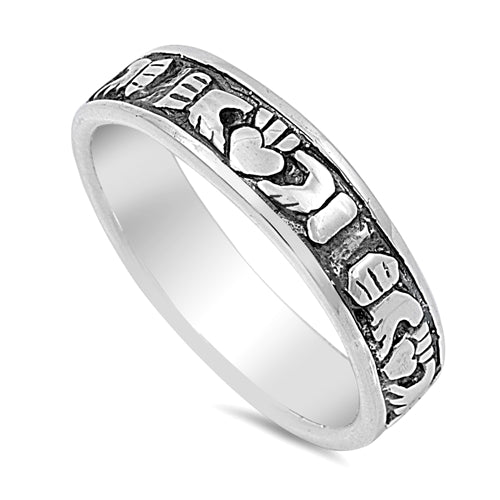 Silver Claddagh Friendship Ring