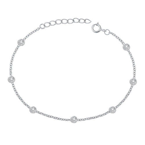 Silver Clear CZ Bracelet