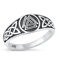 Silver Celtic Valknut Ring