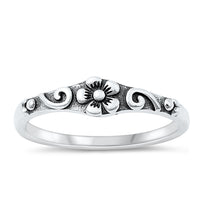 Silver Plumeria Flower Ring