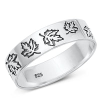 Silver Leaves Ring